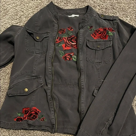 embroidered jean jacket
